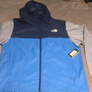 The North Face Navy and Light Blue Windbreaker
